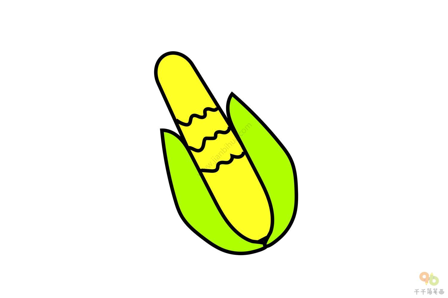 4岁简笔画教程 可爱小玉米怎么画好看（怎样教学生画画） - 有点网 - 好手艺