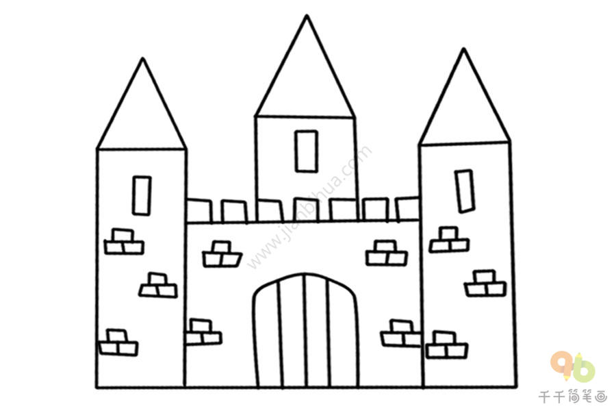 叶罗丽城堡简笔画图片图片