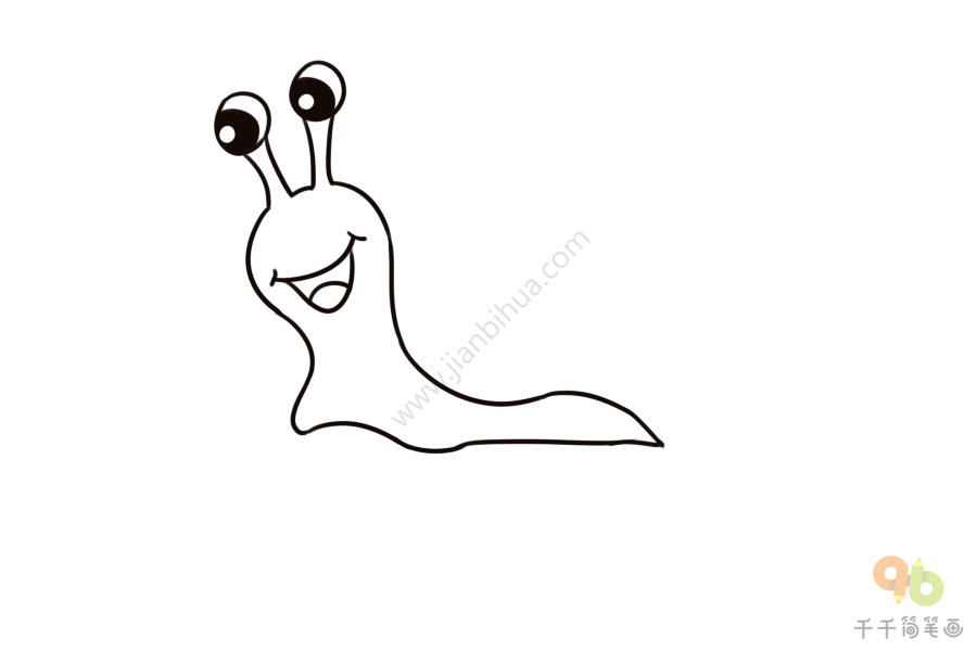 蜗牛爱吃的食物简笔画图片