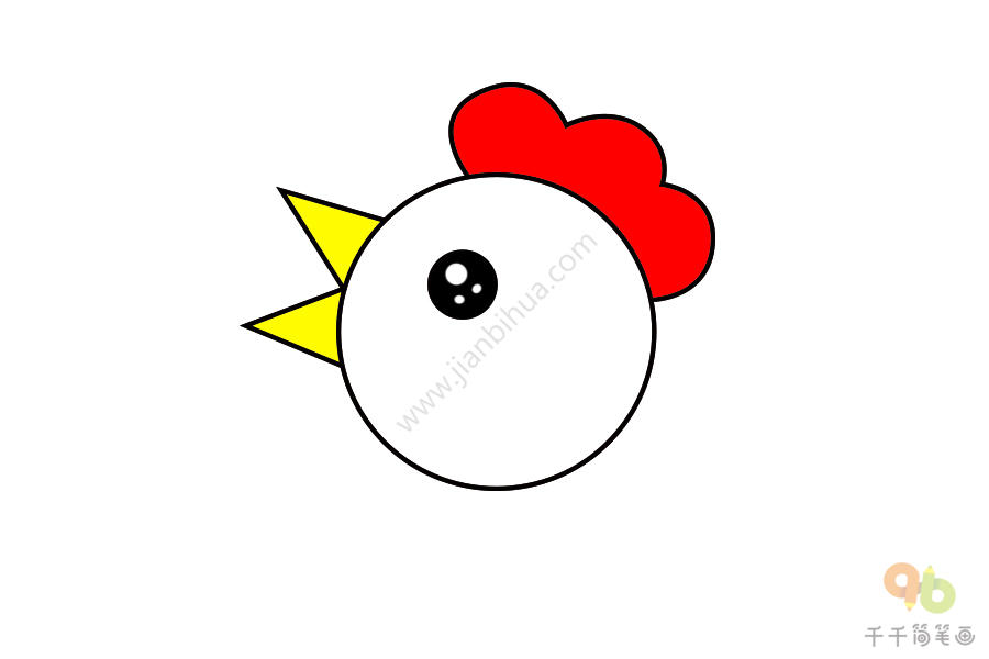 小鸡头图片卡通可爱图片