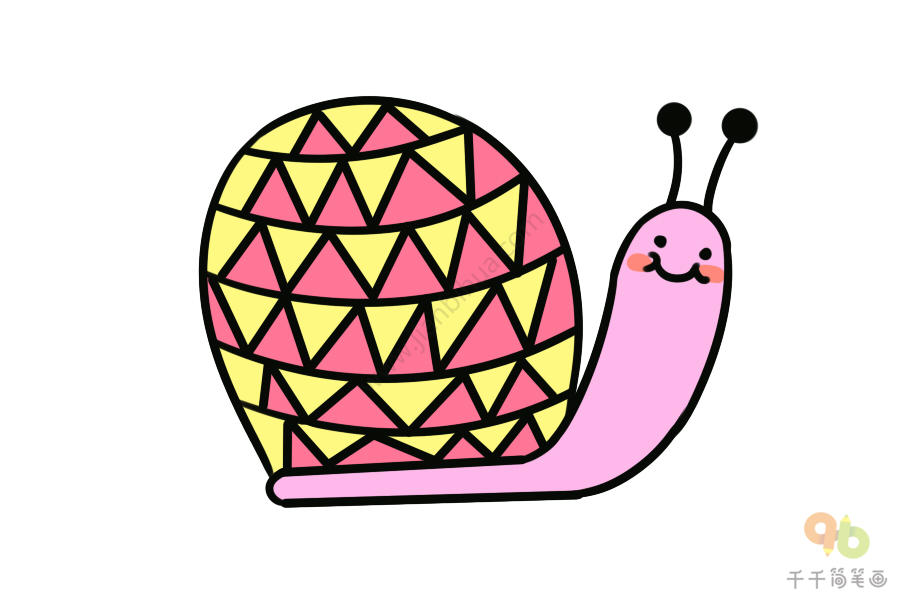 蜗牛壳怎么画简笔画图片