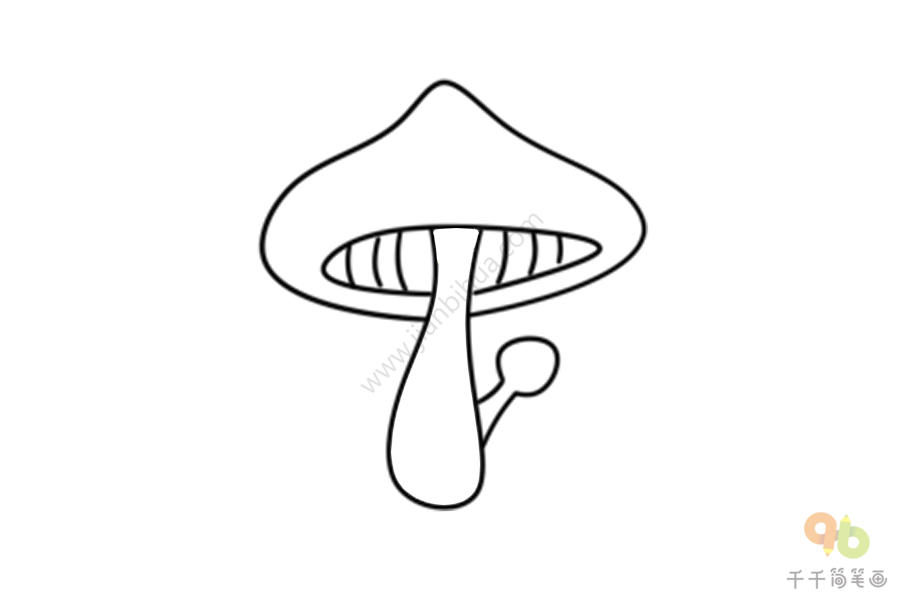 忧郁蘑菇简笔画图片