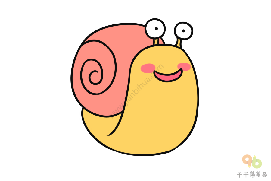 蜗牛吃什么食物简笔画图片