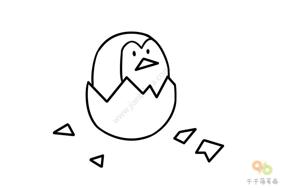 鹅的简笔画下蛋图片