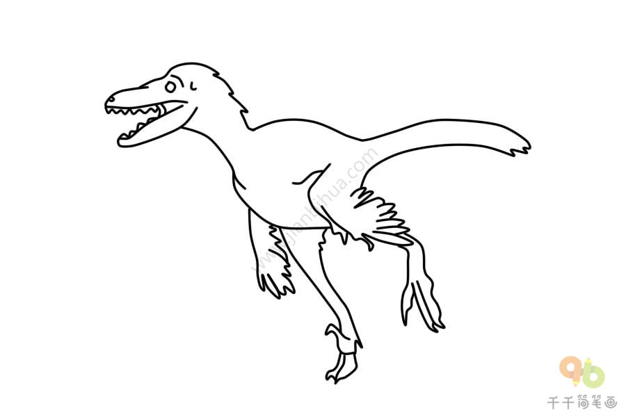 身体灵活的窃蛋龙简笔画大全