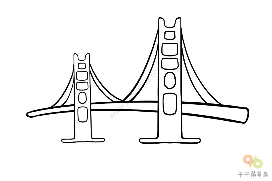 儿童画高架桥简笔画图片