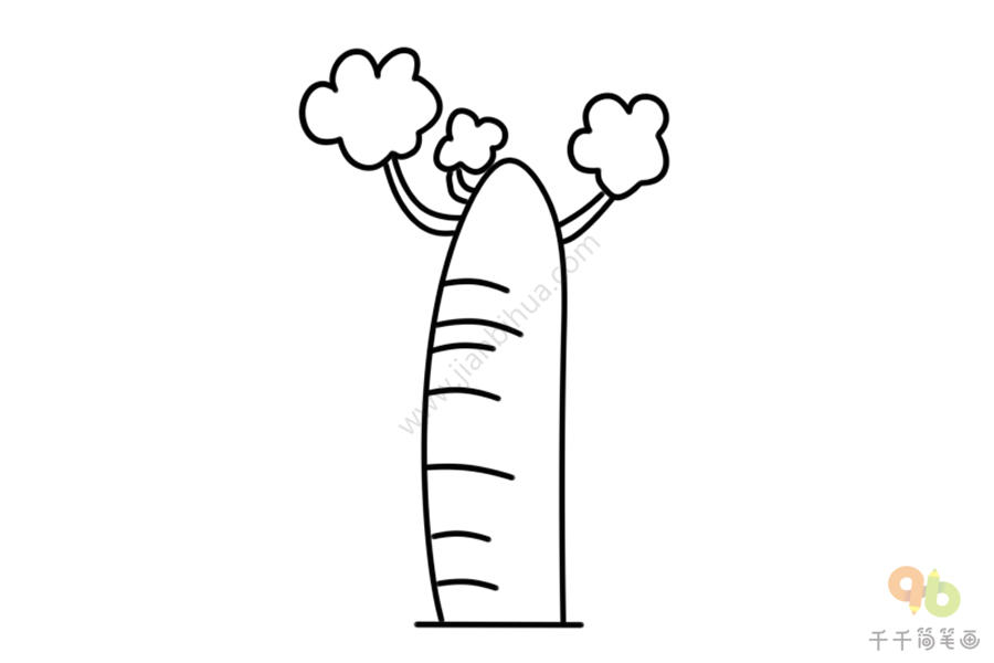 面包树简笔画图片大全
