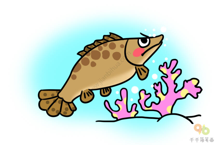 松鼠桂鱼简笔画图片