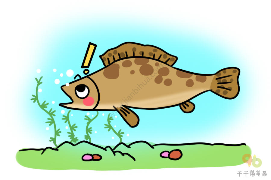 松鼠桂鱼简笔画怎么画图片