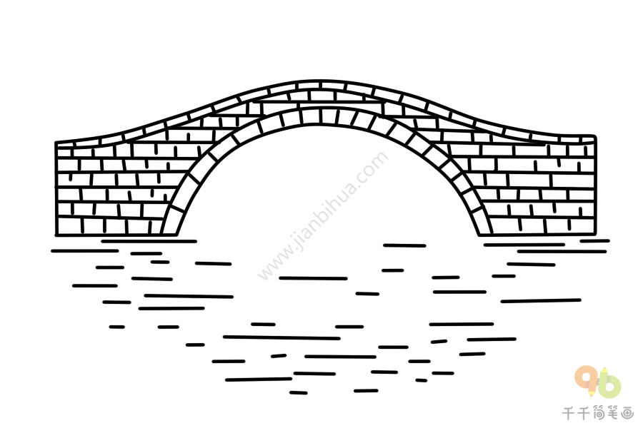 画石拱桥简单图片