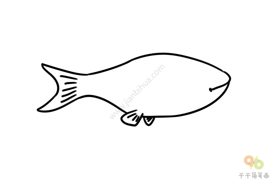 白鱼简笔画图片