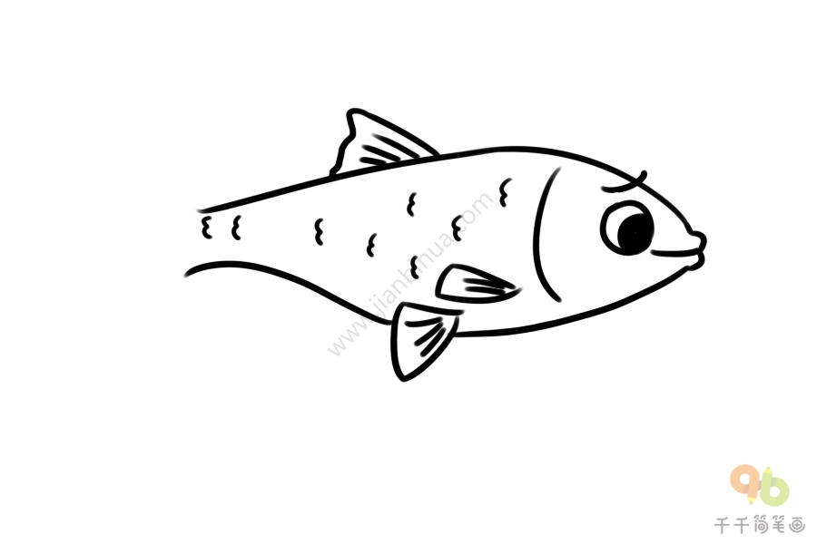 小头鱼简笔画图片