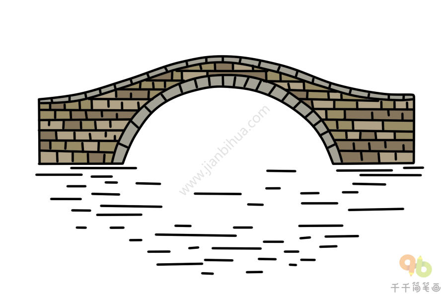 拱桥简图图片