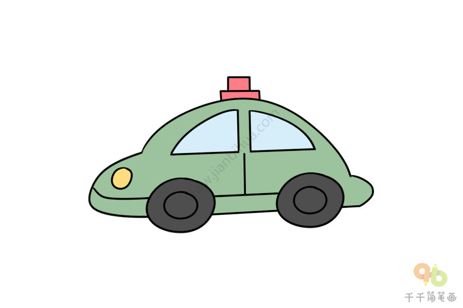 遥控汽车简笔画图片大全