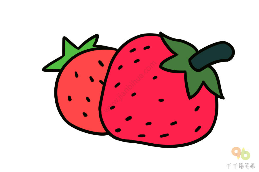 冰糖草莓简笔画图片