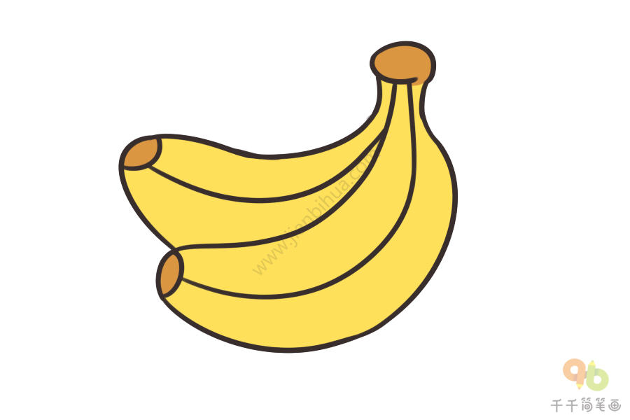 a yellow banana怎么画图片