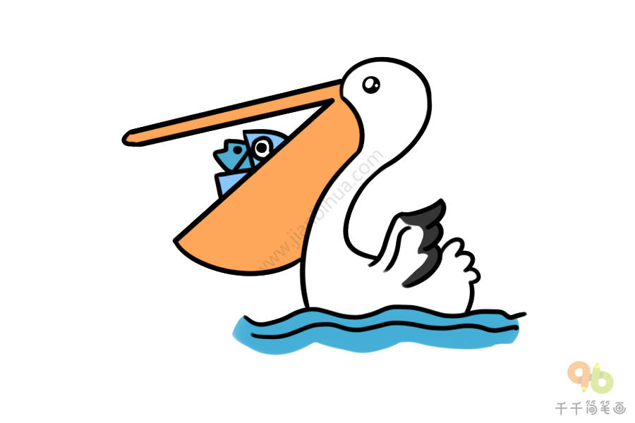 鹈鹕简笔画图片大全儿童画