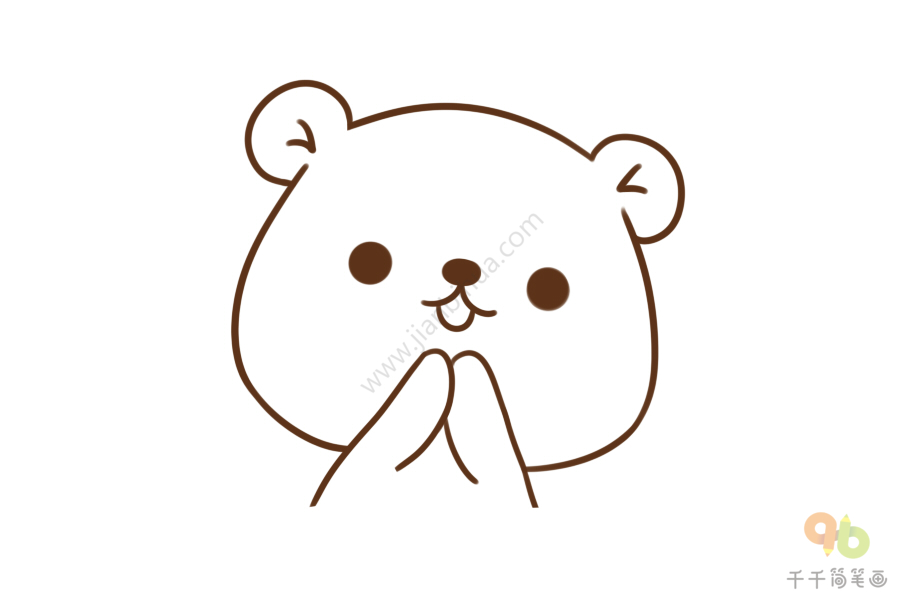 卡哇伊的小熊简笔画