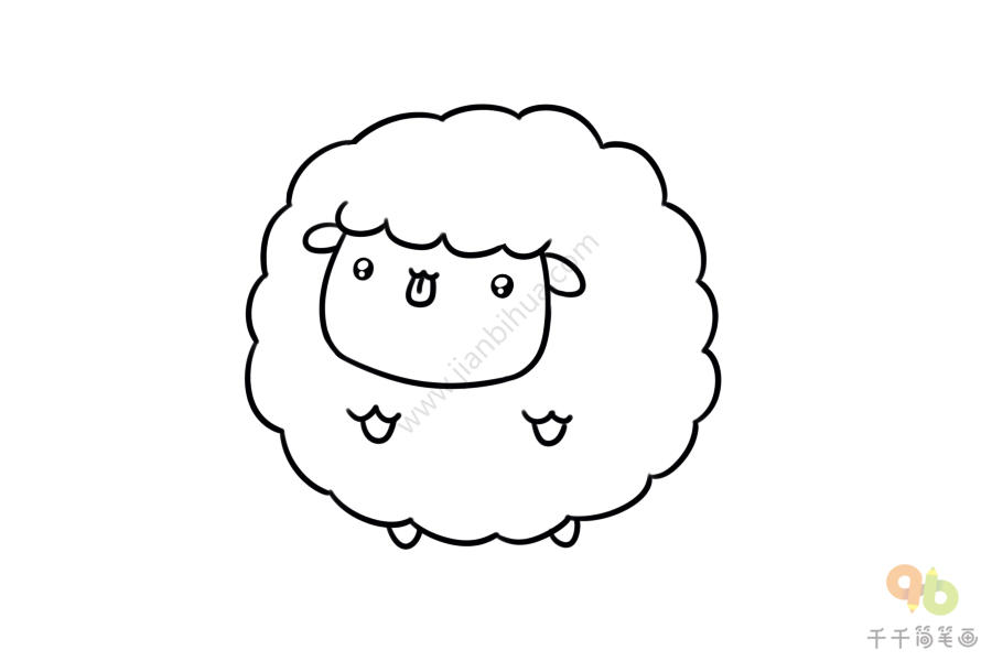胖羊简笔画图片