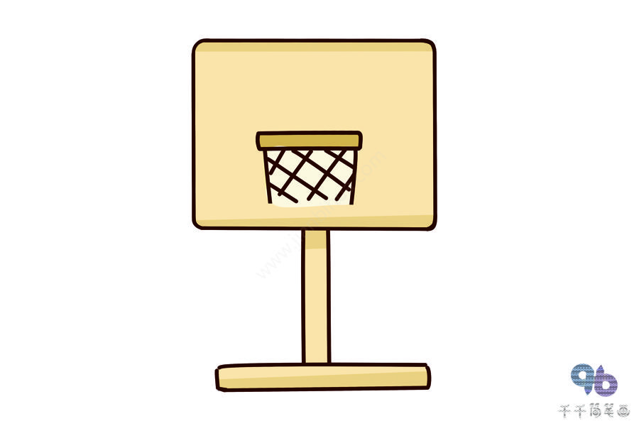 篮球架简笔画简单图片