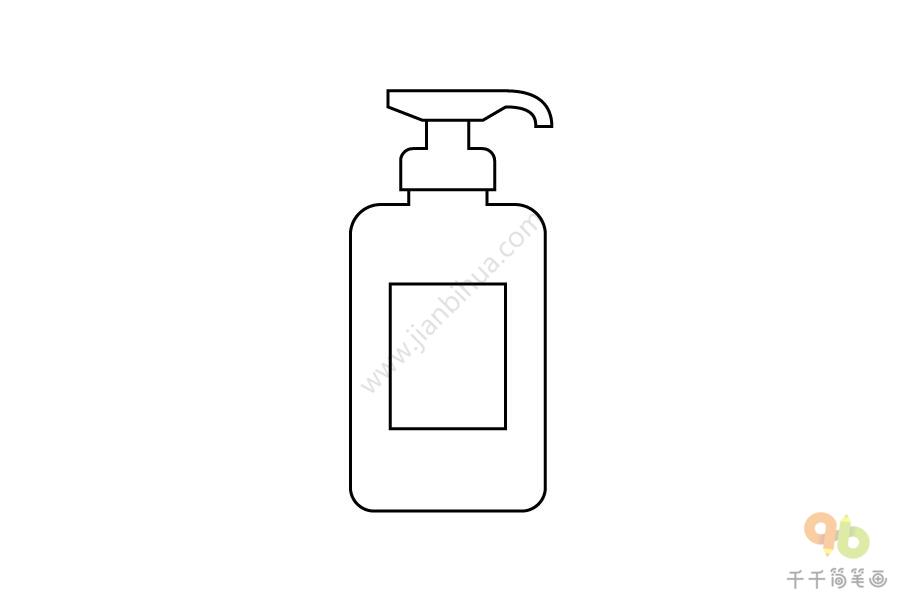 香香的洗发水简笔画步骤图