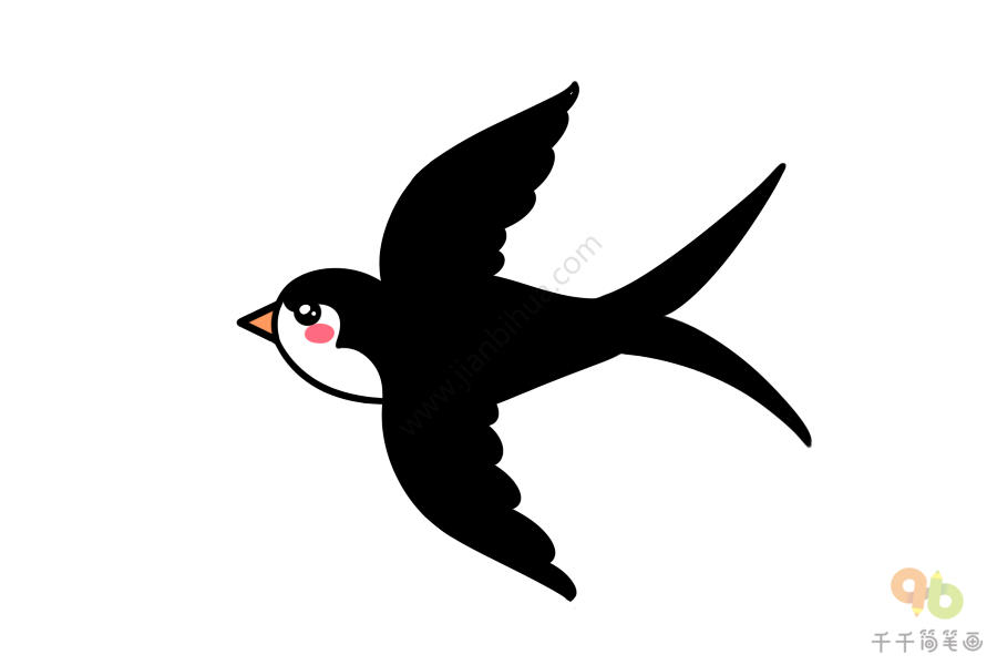 飞翔的燕子简笔画图片