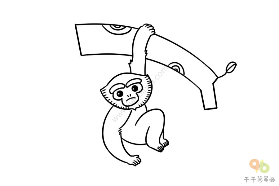 长臂猿画画图片