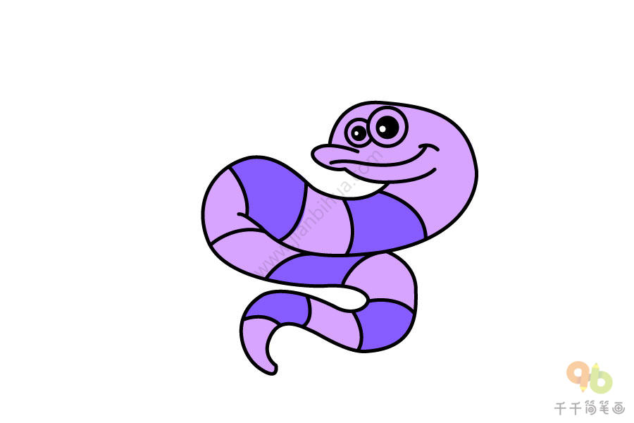 海蛇简笔画 儿童画图片