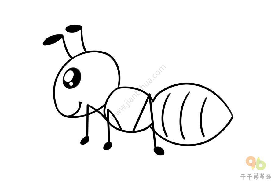 昆虫蚂蚁简笔画图片图片