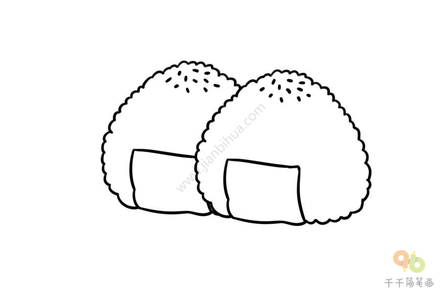 糯米饭团简笔画图片