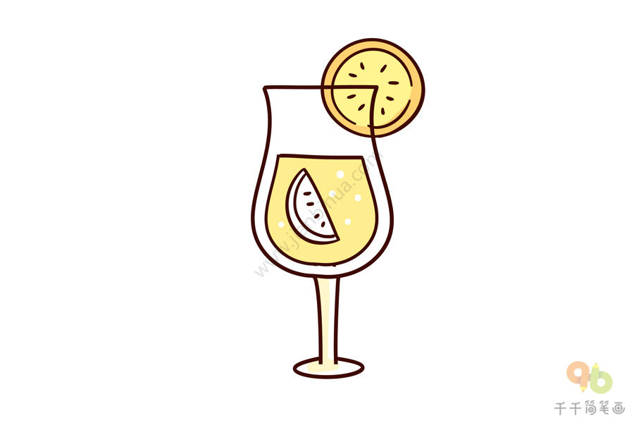 美食图鉴柠檬汁简笔画图片