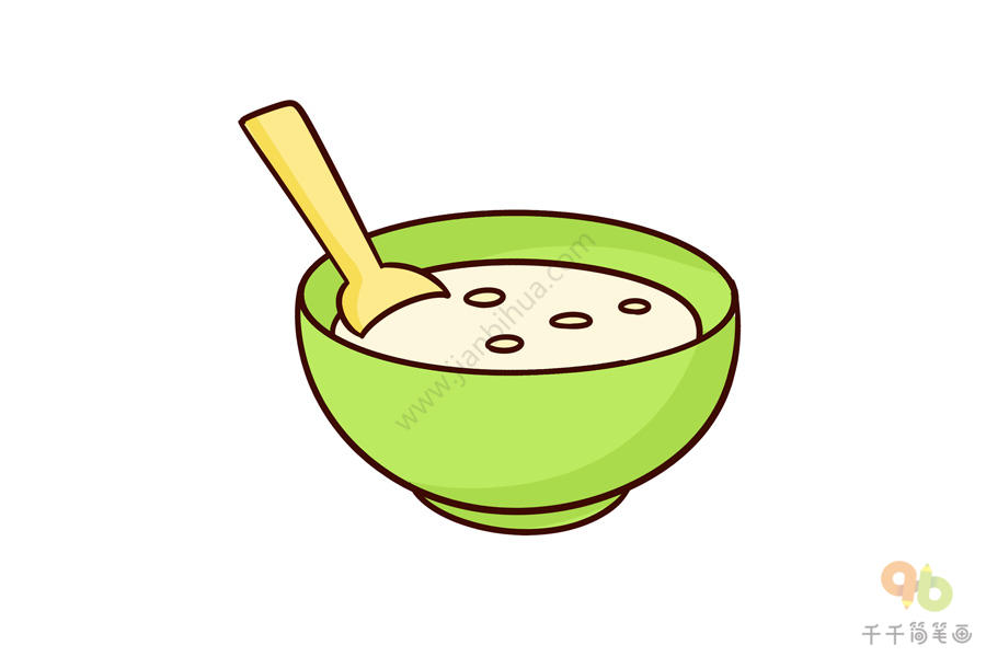 画一碗汤的简笔画图片