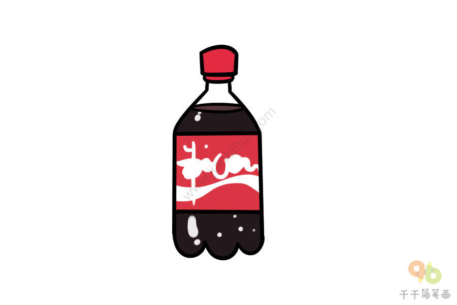 可乐瓶涂色图片