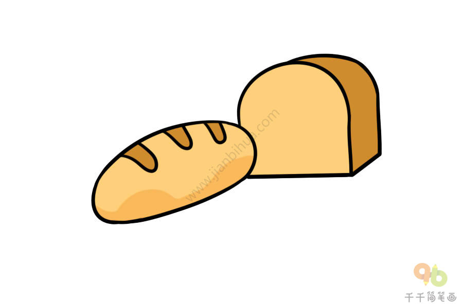 面包包装的简笔画图片