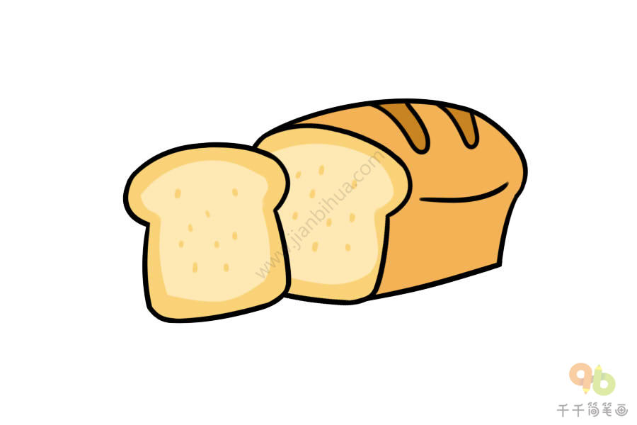 北海道面包简笔画图片