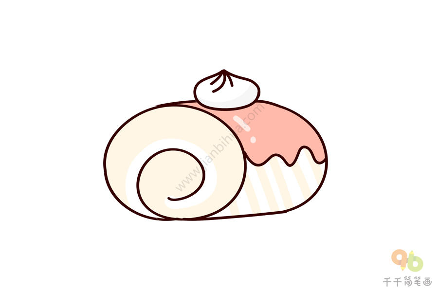 美食图鉴松软香甜的面包简笔画