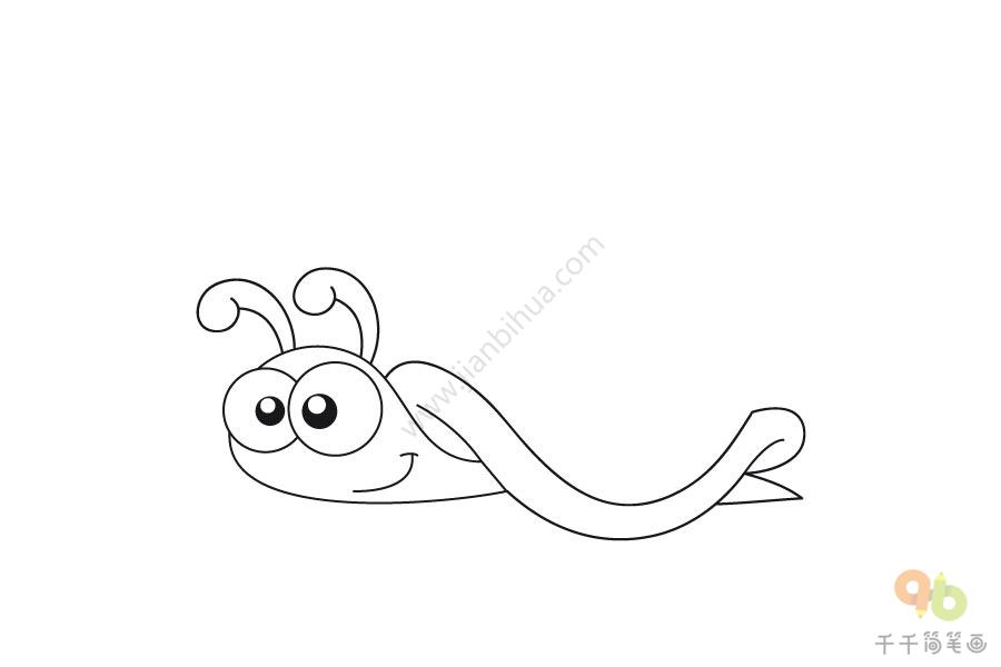 慢吞吞的蜗牛简笔画怎么画