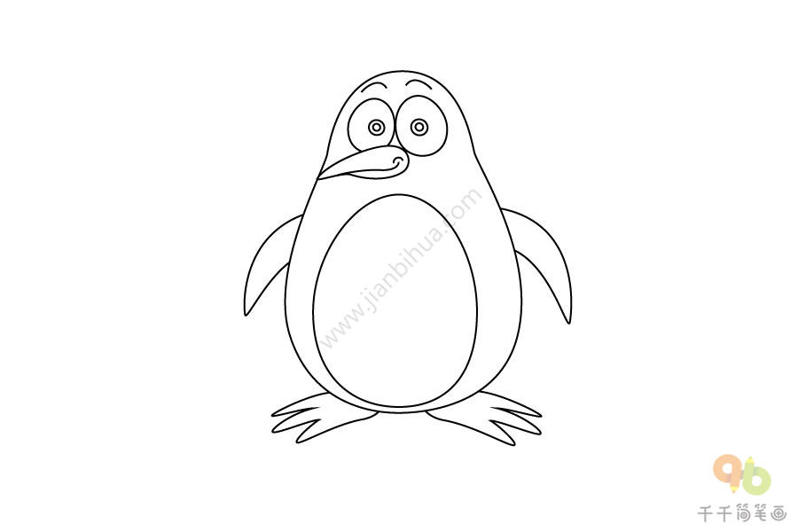 可爱的企鹅简笔画