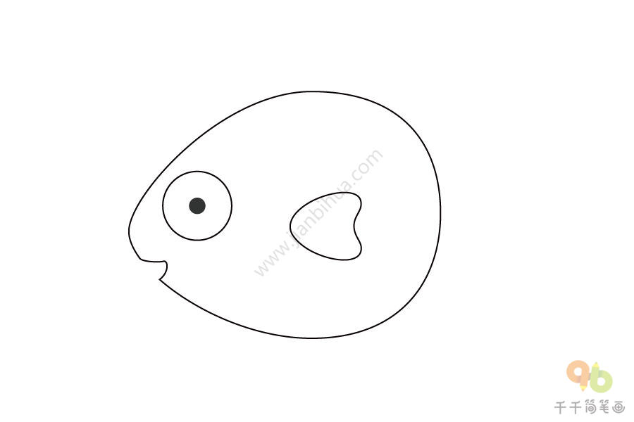 胖婴鱼简笔画图片