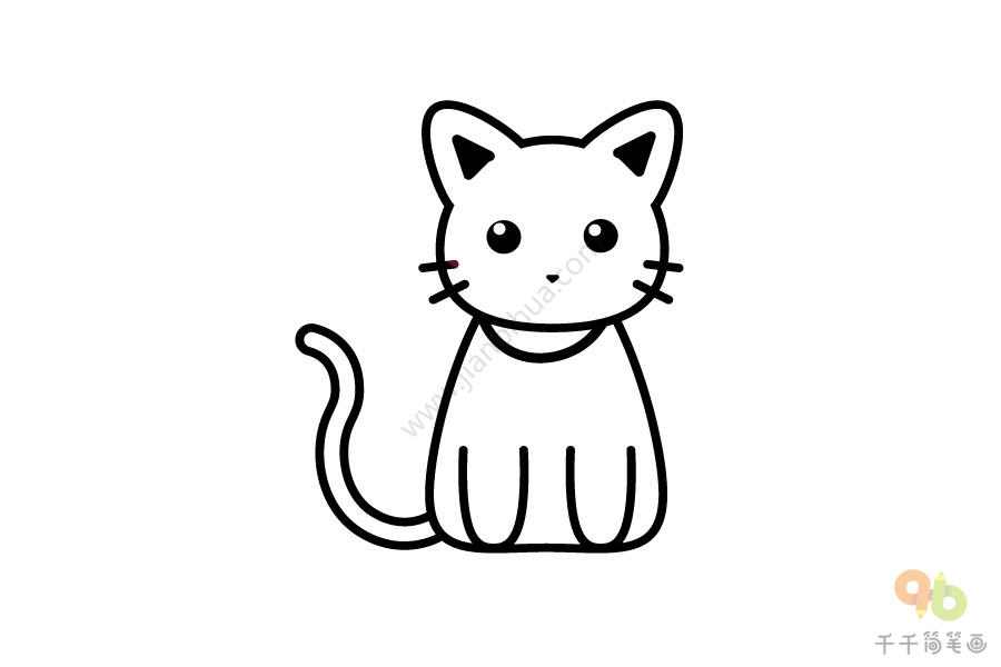 猫咪简笔画 简单图片