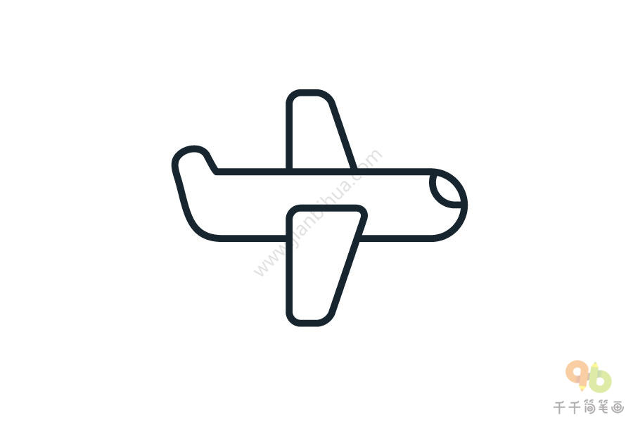 简单易学飞机简笔画