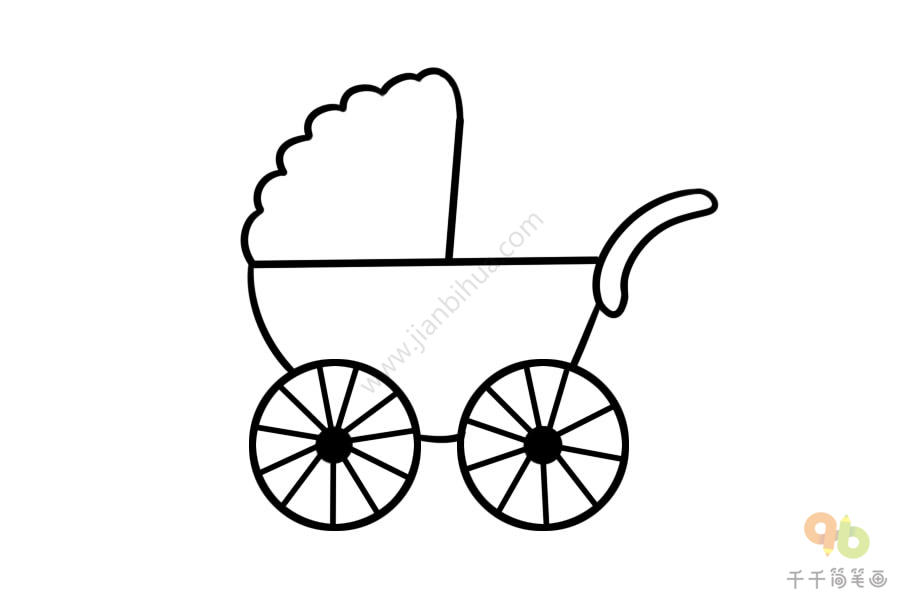 婴儿车简单画法图片