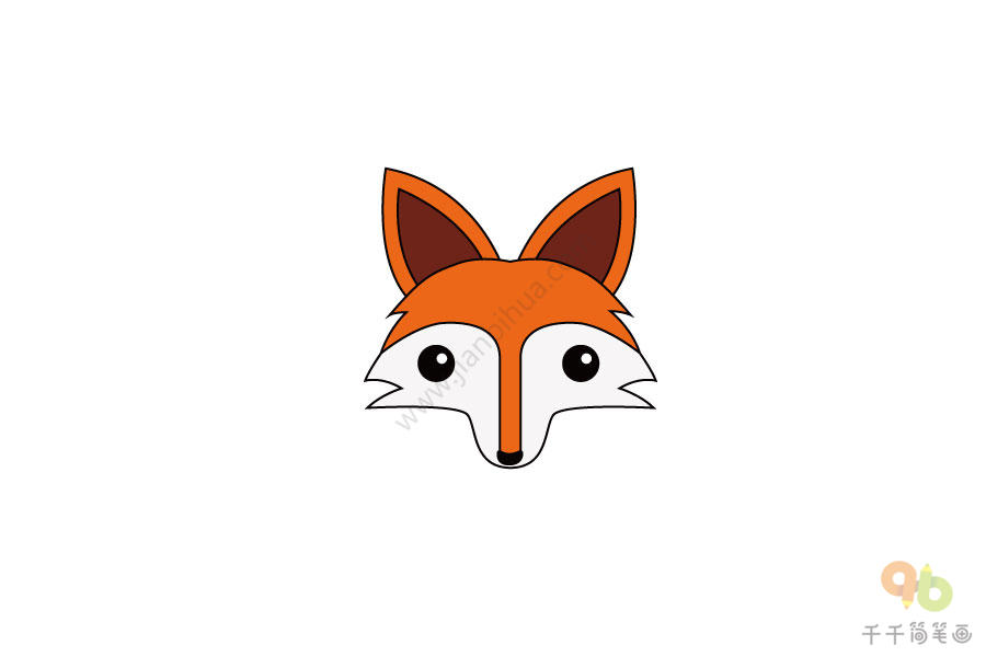 怎么画狐狸头像简笔画