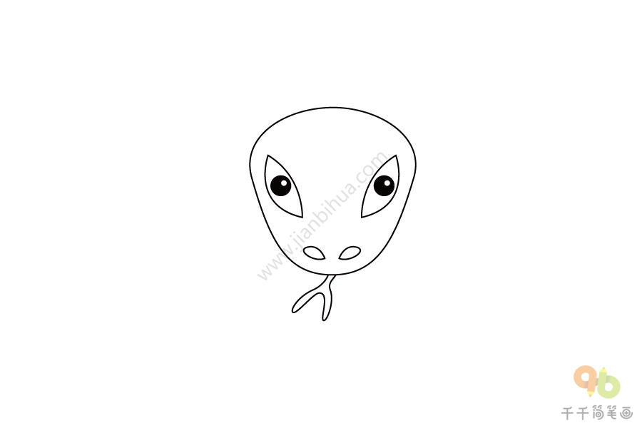 可怕的蛇简笔画