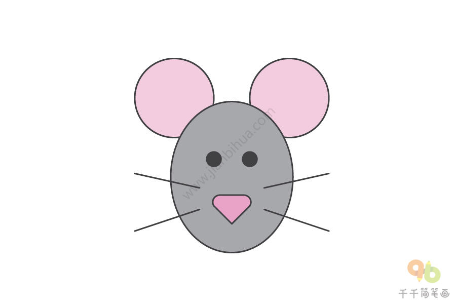 画老鼠头图片