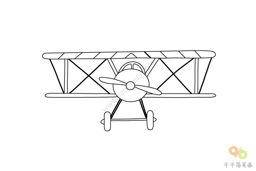 漂亮的滑翔飞机简笔画