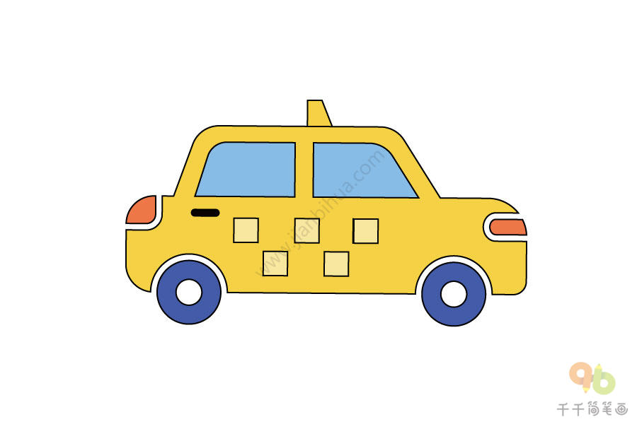 黄色汽车简笔画简单好画