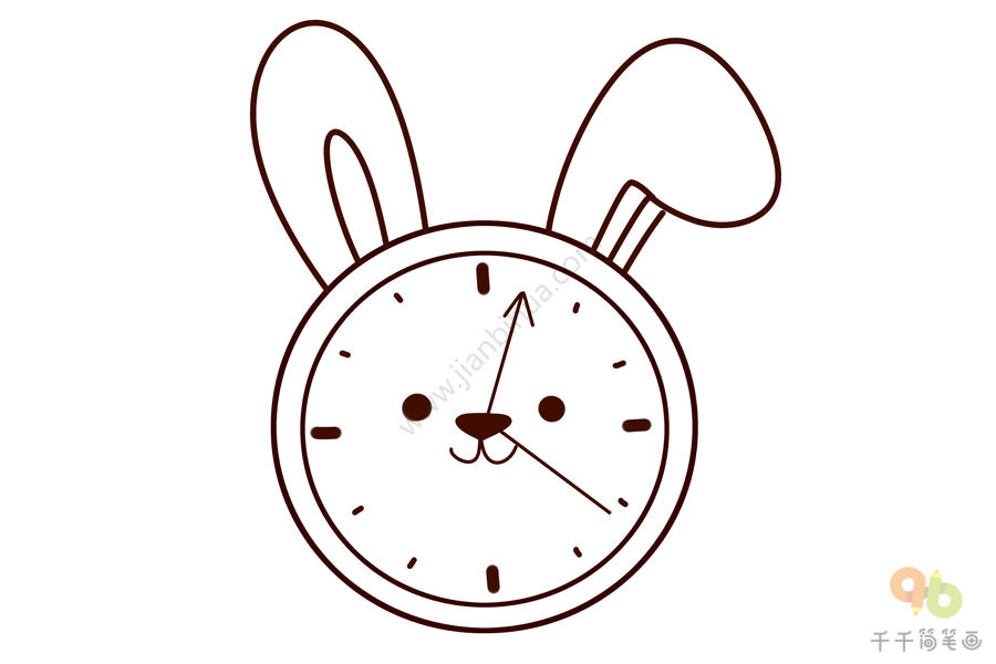 兔子钟表图片简笔画图片