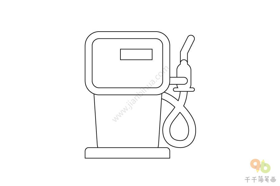 加油機簡筆畫