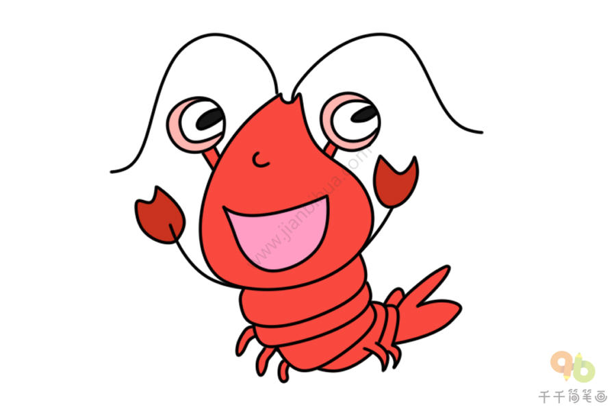 小虾的简笔画动画图片